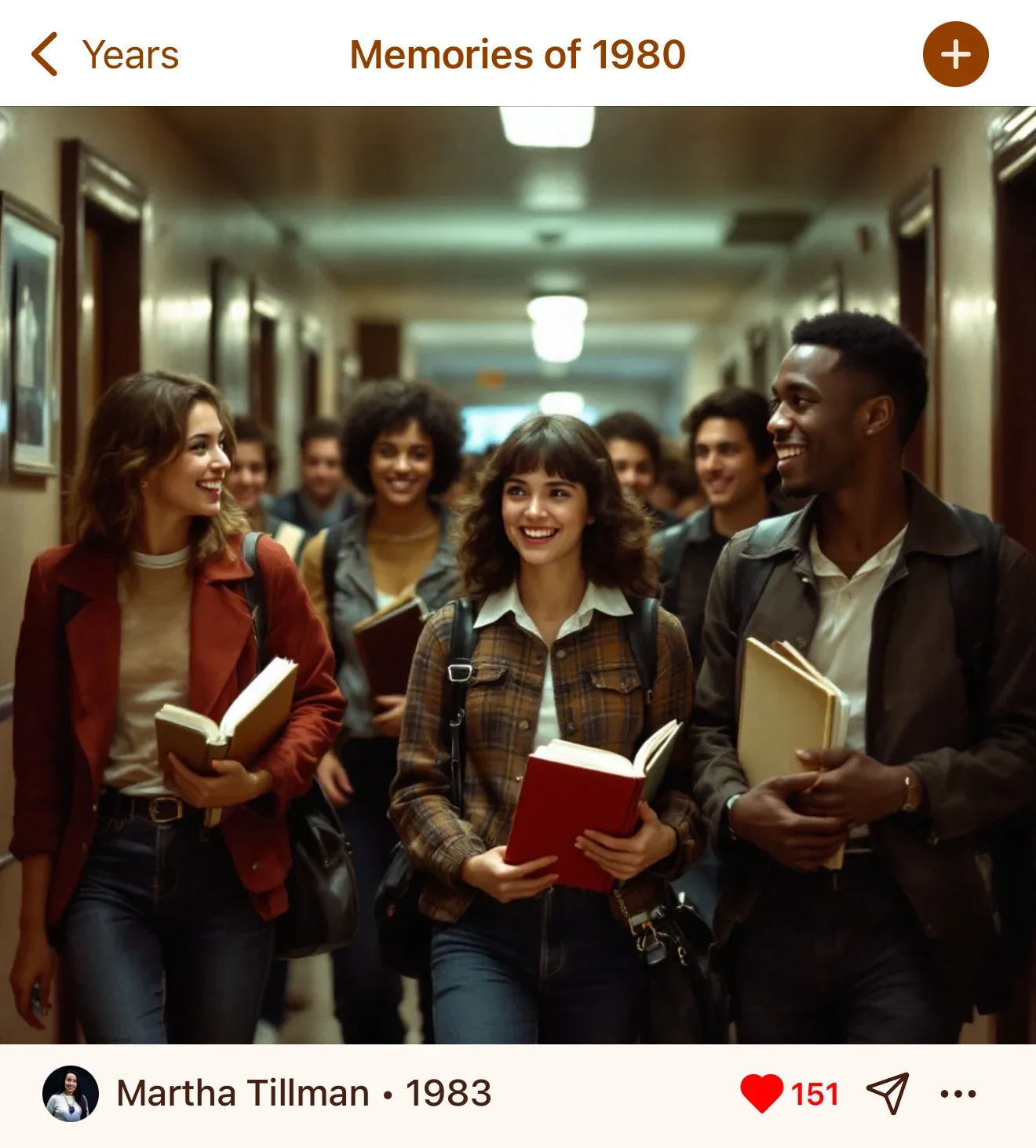 Alumni sharing and engaging with campus memories